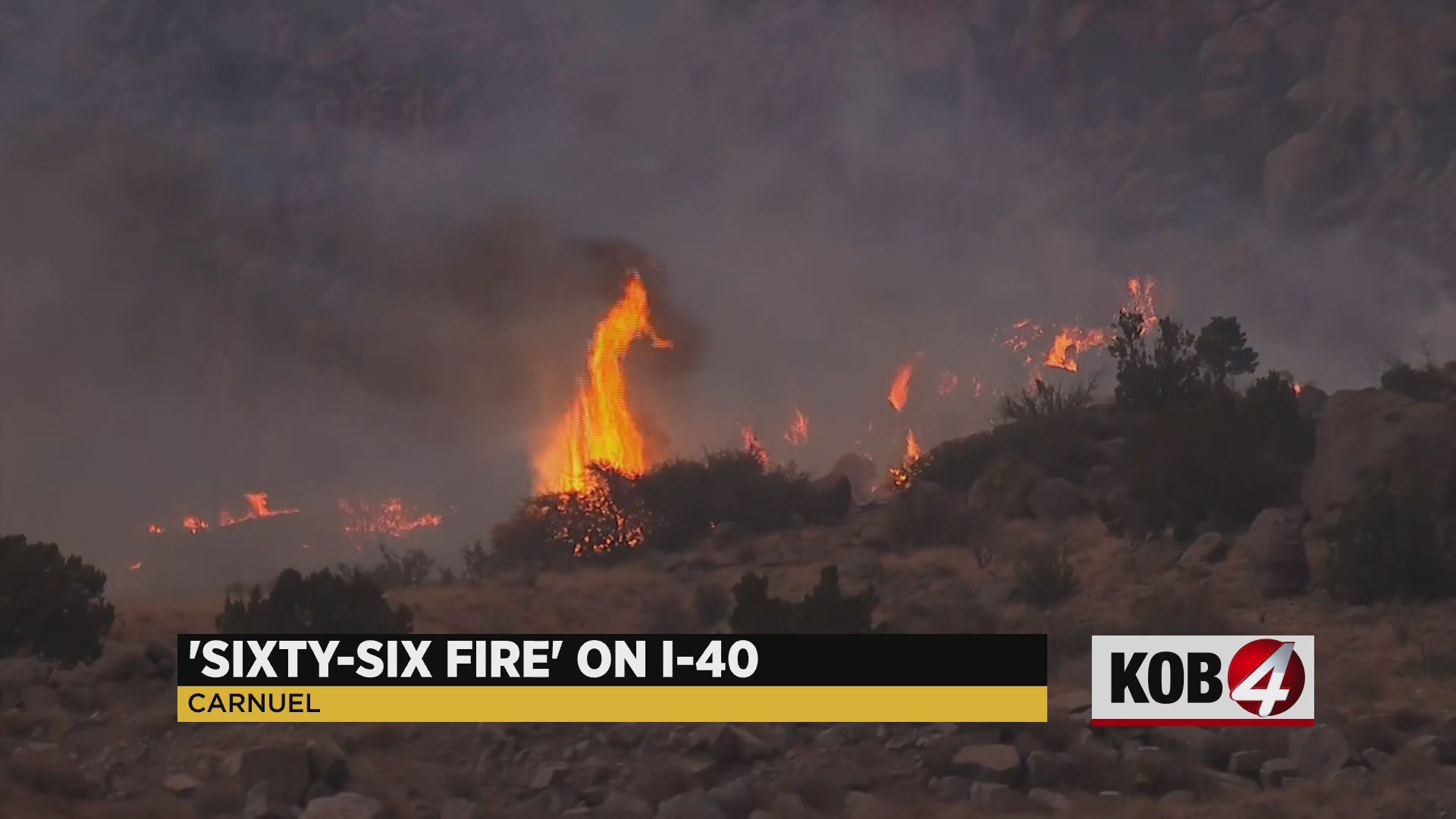 Sixty-Six Fire estalla en la I-40 cerca de Albuquerque;  una barra WB se abre de nuevo