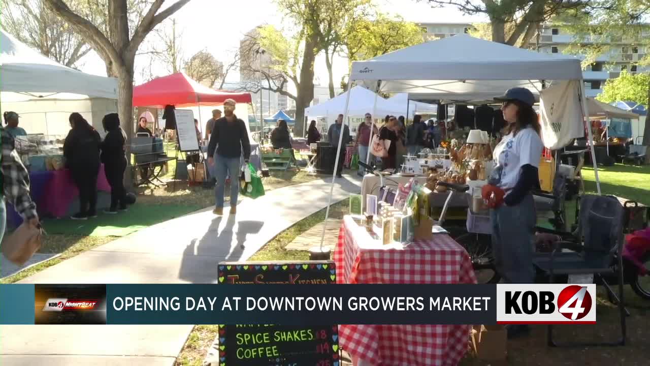 Locals enjoy opening day of Downtown Grower's Market